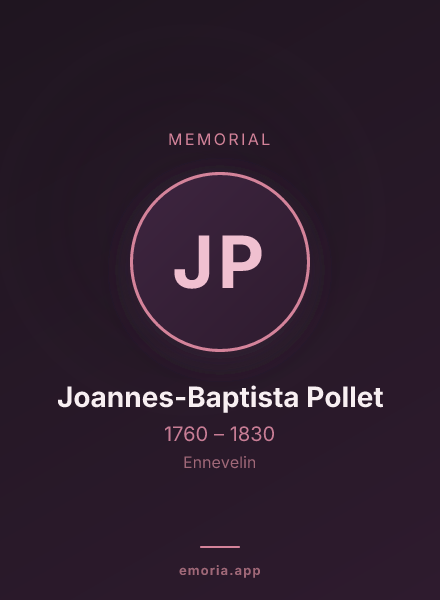 Memorial portrait of Joannes-Baptista Pollet