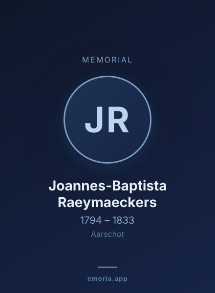 Memorial portrait of Joannes-Baptista Raeymaeckers