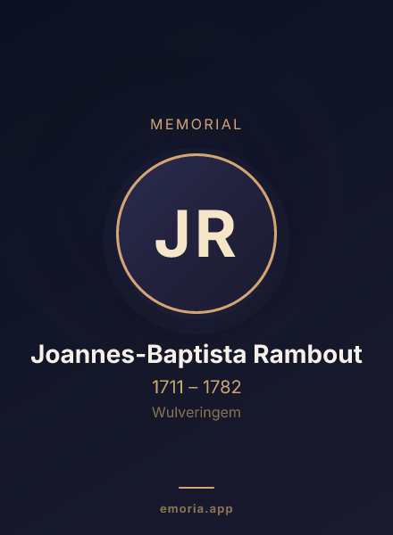 Memorial portrait of Joannes-Baptista Rambout