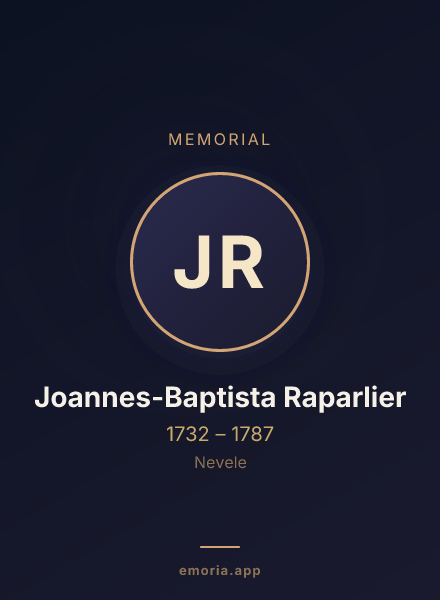 Memorial portrait of Joannes-Baptista Raparlier