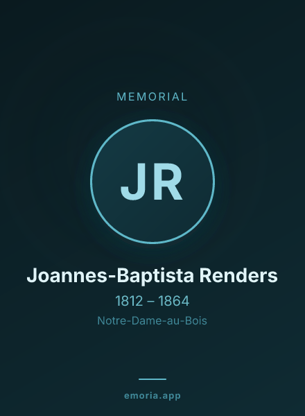 Memorial portrait of Joannes-Baptista Renders