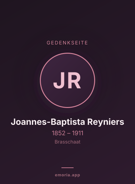 Gedenkportrait von Joannes-Baptista Reyniers