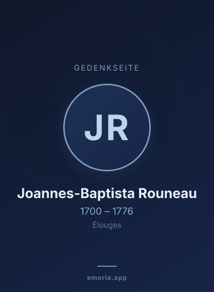Gedenkportrait von Joannes-Baptista Rouneau