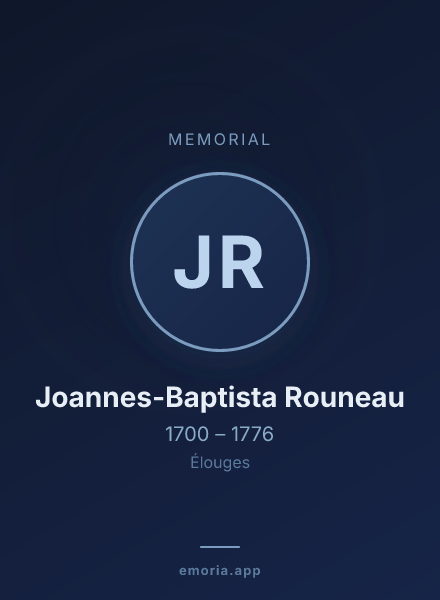 Memorial portrait of Joannes-Baptista Rouneau