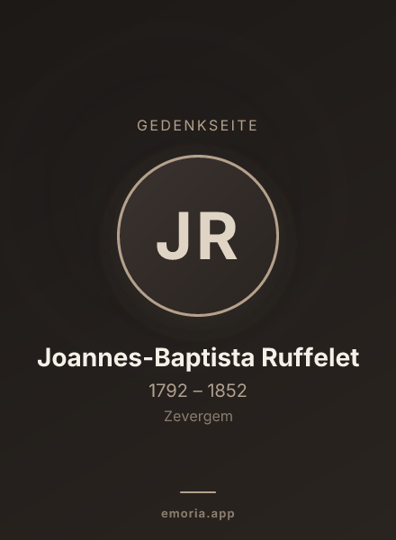 Gedenkportrait von Joannes-Baptista Ruffelet