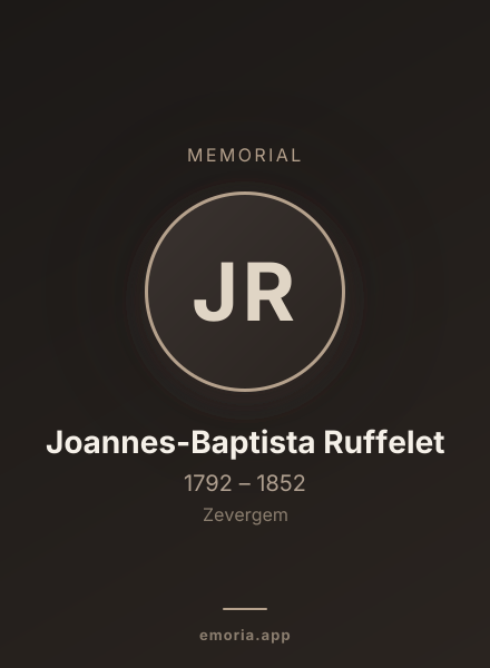 Memorial portrait of Joannes-Baptista Ruffelet