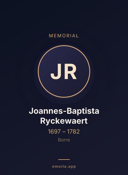 Memorial portrait of Joannes-Baptista Ryckewaert
