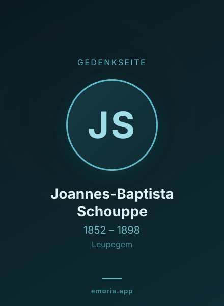 Gedenkportrait von Joannes-Baptista Schouppe