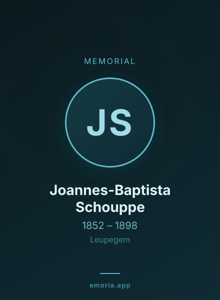 Memorial portrait of Joannes-Baptista Schouppe