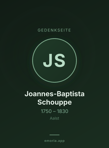 Gedenkportrait von Joannes-Baptista Schouppe