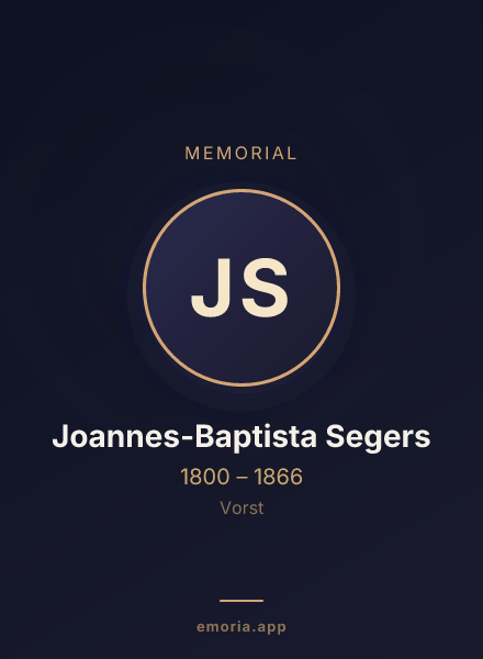 Memorial portrait of Joannes-Baptista Segers