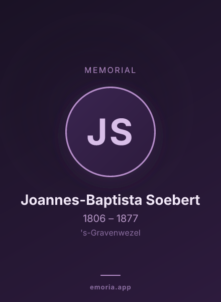 Memorial portrait of Joannes-Baptista Soebert