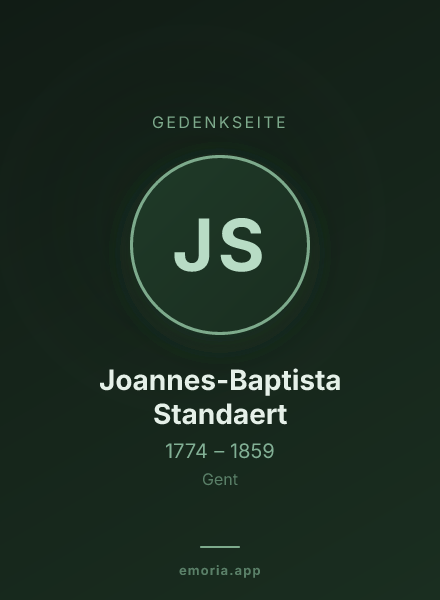 Gedenkportrait von Joannes-Baptista Standaert