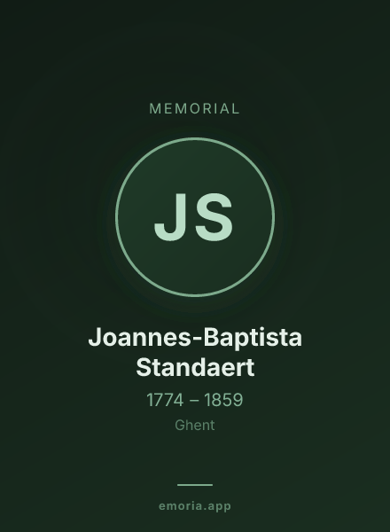 Memorial portrait of Joannes-Baptista Standaert