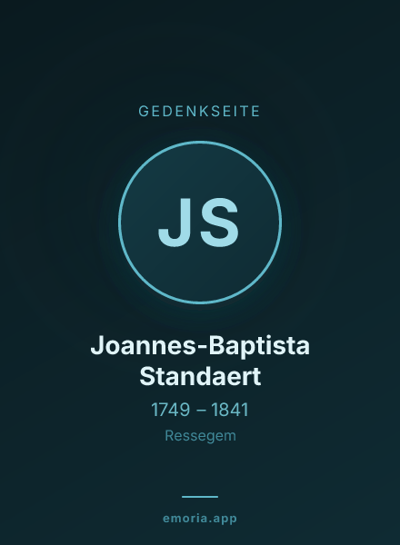 Gedenkportrait von Joannes-Baptista Standaert