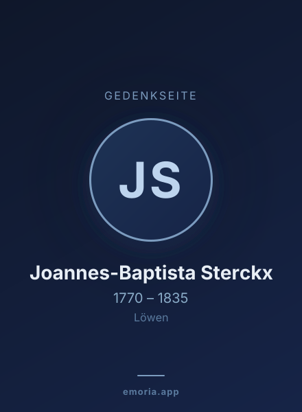 Gedenkportrait von Joannes-Baptista Sterckx