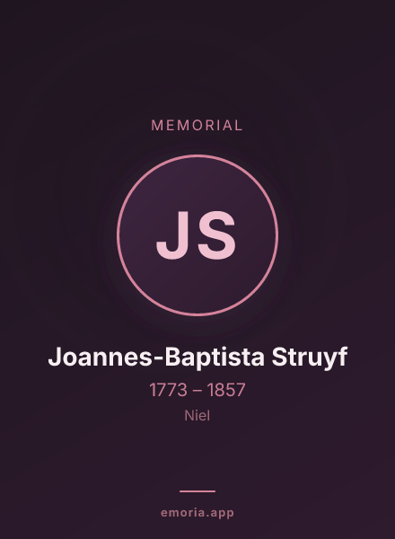 Memorial portrait of Joannes-Baptista Struyf