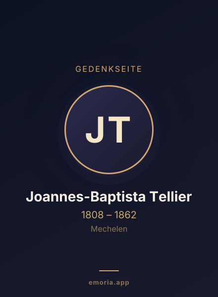 Gedenkportrait von Joannes-Baptista Tellier