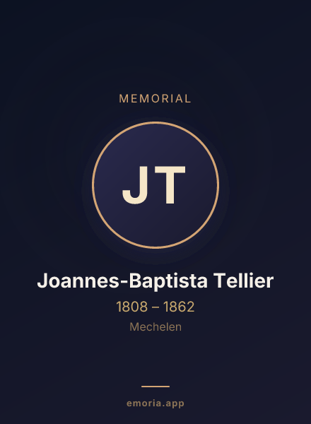 Memorial portrait of Joannes-Baptista Tellier