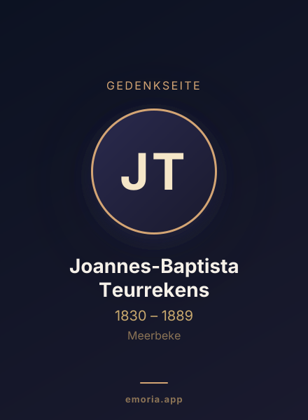 Gedenkportrait von Joannes-Baptista Teurrekens