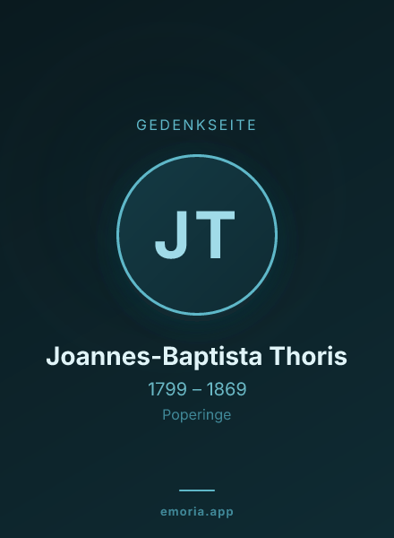 Gedenkportrait von Joannes-Baptista Thoris