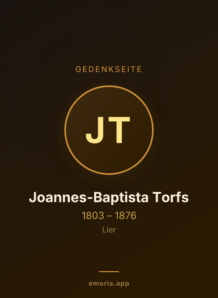 Gedenkportrait von Joannes-Baptista Torfs