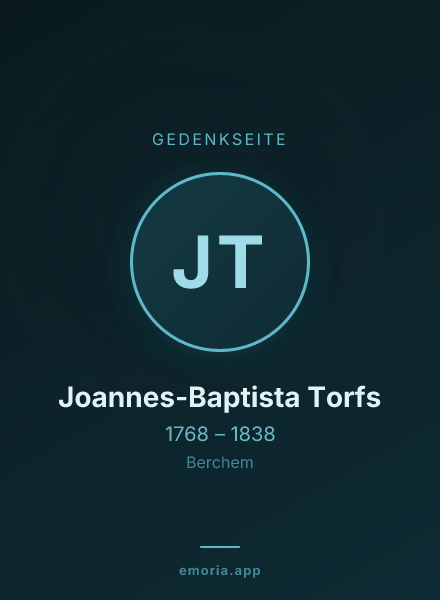 Gedenkportrait von Joannes-Baptista Torfs