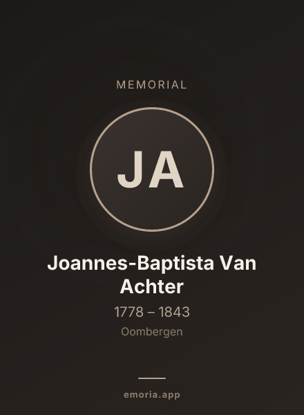 Memorial portrait of Joannes-Baptista Van Achter