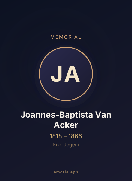 Memorial portrait of Joannes-Baptista Van Acker