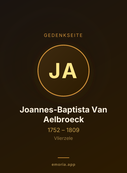 Gedenkportrait von Joannes-Baptista Van Aelbroeck