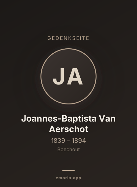 Gedenkportrait von Joannes-Baptista Van Aerschot