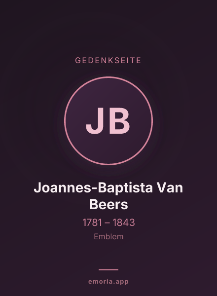 Gedenkportrait von Joannes-Baptista Van Beers
