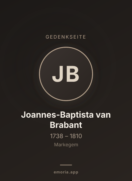 Gedenkportrait von Joannes-Baptista van Brabant