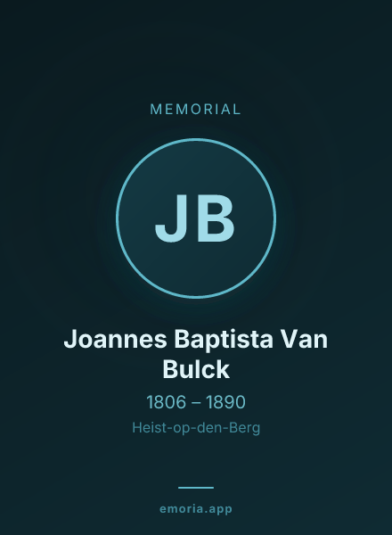 Memorial portrait of Joannes Baptista Van Bulck
