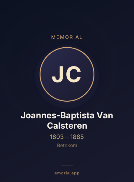 Memorial portrait of Joannes-Baptista Van Calsteren