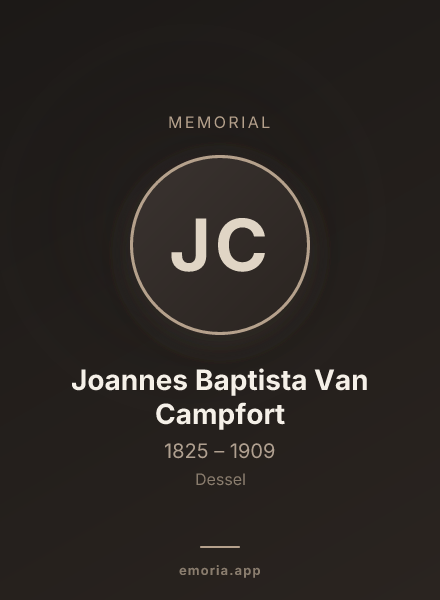 Memorial portrait of Joannes Baptista Van Campfort