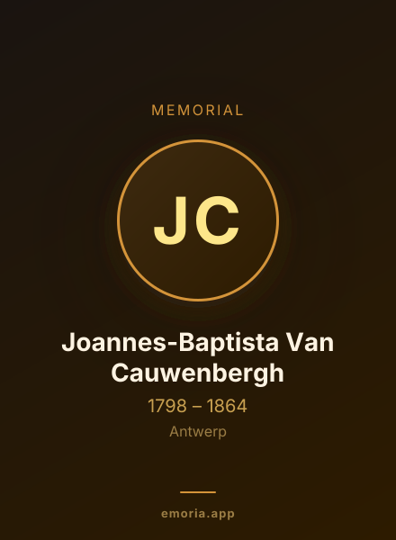 Memorial portrait of Joannes-Baptista Van Cauwenbergh