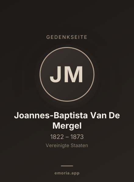Gedenkportrait von Joannes-Baptista Van De Mergel