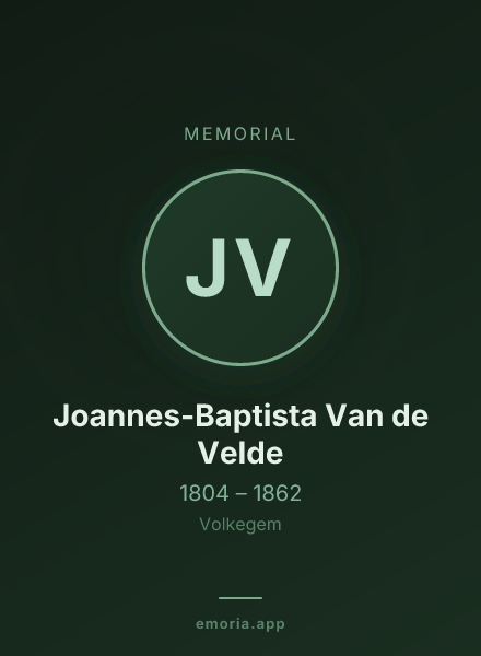 Memorial portrait of Joannes-Baptista Van de Velde