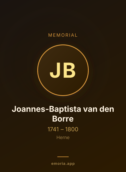 Memorial portrait of Joannes-Baptista van den Borre