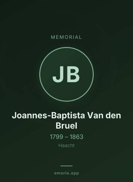 Memorial portrait of Joannes-Baptista Van den Bruel