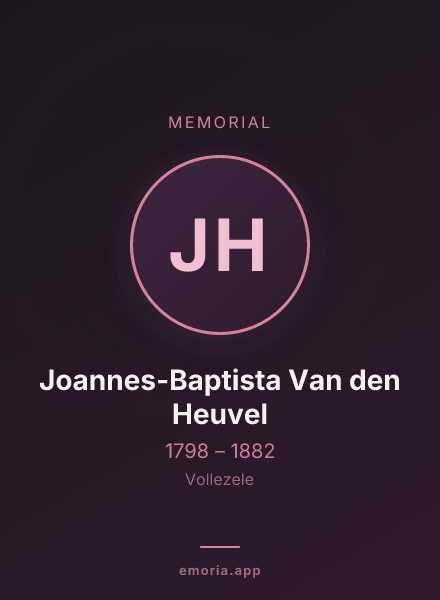 Memorial portrait of Joannes-Baptista Van den Heuvel