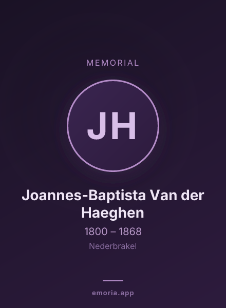 Memorial portrait of Joannes-Baptista Van der Haeghen