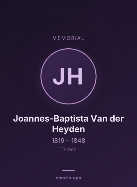 Memorial portrait of Joannes-Baptista Van der Heyden