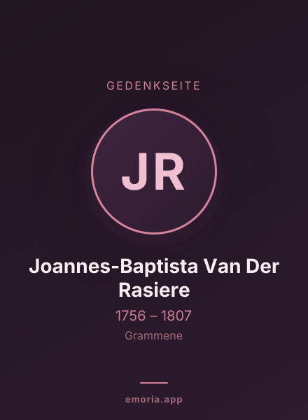 Gedenkportrait von Joannes-Baptista Van Der Rasiere