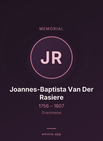 Memorial portrait of Joannes-Baptista Van Der Rasiere