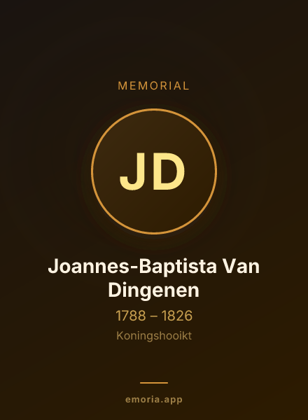 Memorial portrait of Joannes-Baptista Van Dingenen