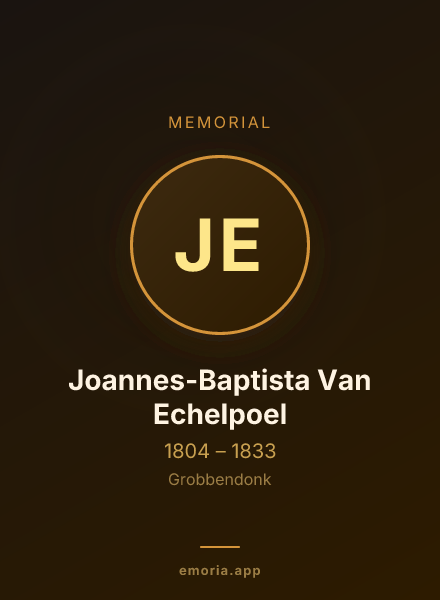 Memorial portrait of Joannes-Baptista Van Echelpoel