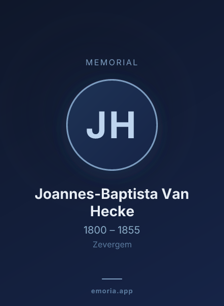 Memorial portrait of Joannes-Baptista Van Hecke