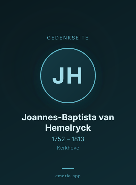 Gedenkportrait von Joannes-Baptista van Hemelryck